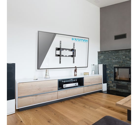 Кронштейн для LED/LCD телевизоров KROMAX 22"-65", max 50 кг, настенный ELEMENT-4 black