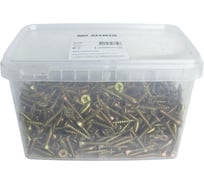 Шуруп Качественный крепеж желтый цинк, 5,0x30, 900 шт. 2000654 КЧ