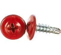 Саморез с прессшайбой крепежная техника красный рубин 4,2х25 (RAL 3003) сверло, 500 шт. БК 1000206 БК