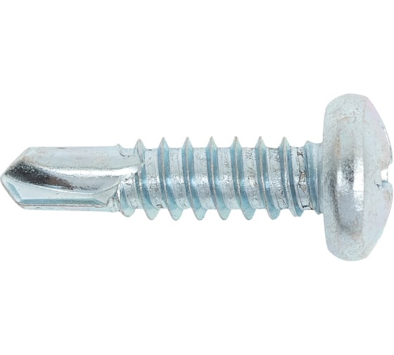 Саморез ZAMETAL 6,3x25 со сверлом и полусфер. головкой, DIN 7504N, оц., уп. 250 шт. ZA082112
