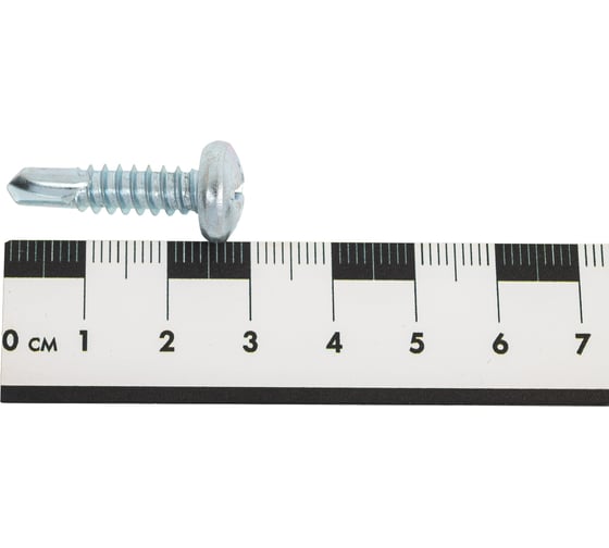 Саморез ZAMETAL 6,3x25 со сверлом и полусфер. головкой, DIN 7504N, оц., уп. 250 шт. ZA082112