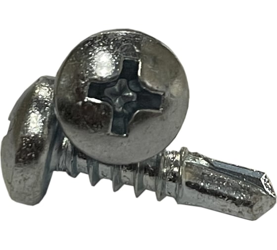 Саморез ZAMETAL 6,3x25 со сверлом и полусфер. головкой, DIN 7504N, оц., уп. 250 шт. ZA082112