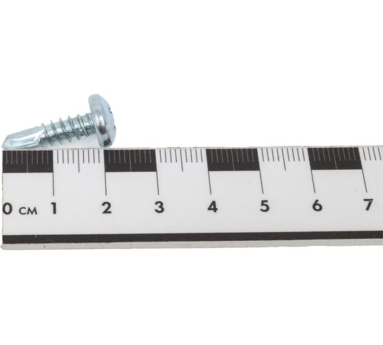 Саморез ZAMETAL 5,5x19 со сверлом и полусфер. головкой, DIN 7504N, оц., уп. 500 шт. ZA082020