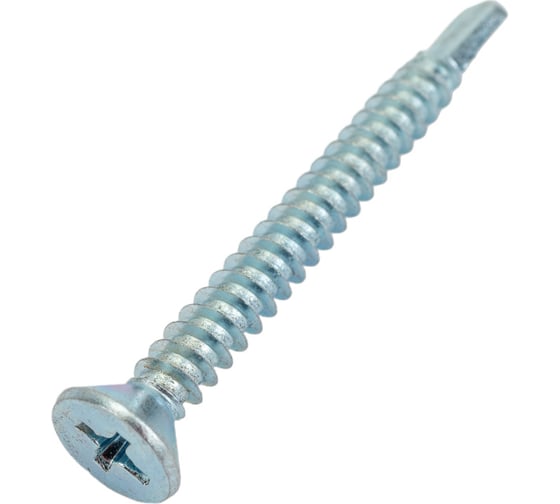 Саморез ZAMETAL 4,8x45 со сверлом и потайной головкой, DIN 7504Р, оц., уп. 250 шт. ZA082372