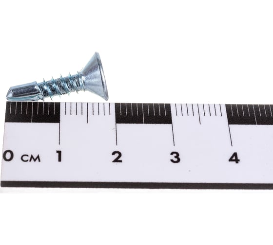 Саморез ZAMETAL 4,8x19 со сверлом и потайной головкой, DIN 7504Р, оц., уп. 500 шт. ZA082327