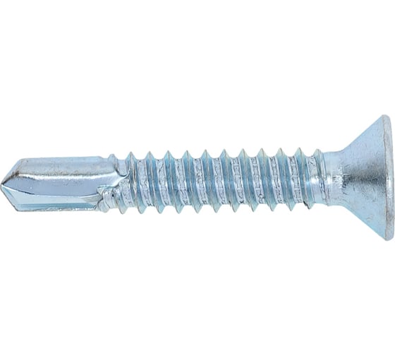 Саморез ZAMETAL 6,3x38 со сверлом и потайной головкой, DIN 7504Р, оц., уп. 250 шт. ZA082525