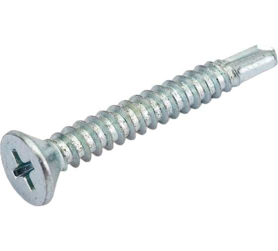 Саморез ZAMETAL 4,8x38 со сверлом и потайной головкой, DIN 7504Р, оц., уп. 250 шт. ZA082365