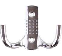 Крючок двойной перфорированный Стройбат хром, 350 шт. 416951