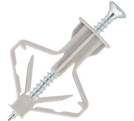 Дюбель бабочка Bohrer 10x50 с шурупом 4x60 б.ц. (4ф) DB-10х50vsSUZ4x50