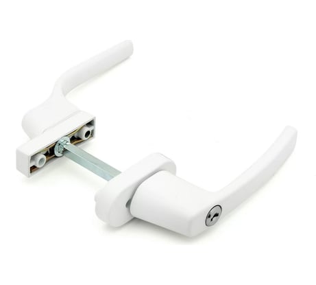 Ручка балконная двухсторонняя симметричная с ключом Метизик 8601.07