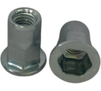 Заклёпка резьбовая полушестигранная boltnn.ru М8 цилиндрический борт оцинкованная 1.0мм-3.5мм 500 шт 4687206461666