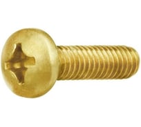 Винт Море-Метизов DIN 7985 с полукруглой головкой латунь M6x20 мм, 25 шт. VINT7985L62025М