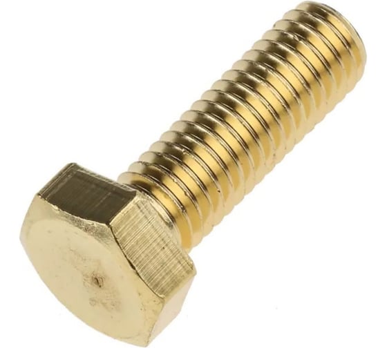 Болт Море-Метизов DIN 933 латунь M16x100 мм, 10 шт. BOLT933L1610010М