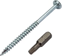 Универсальный шуруп ЕВРОПАРТНЕР MULTI полукруглая головка, неполная резьба, ZN, 5x70 + бита TX, 50 шт. B2 0087