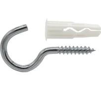 Дюбель ЕВРОПАРТНЕР MULTI 6 + крюк-шуруп d3,9 х L40 ZN 15 шт. RB2 0145