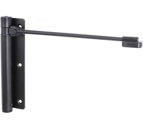 Дверной доводчик ALDEGHI LUIGI SPA левый, 170х39х225 мм, цвет: матовая черная сталь, к-т: 1 шт + ключ с декоративными шурупами 114ZN170S