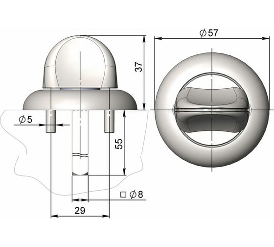 Завертка фиксатора CRIT ЗФ-7207Ф-Бр бронза 04773