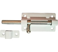 Задвижка накладная Метизик ЗТ6 пол.белый (2шт.) 512 ЗТ6