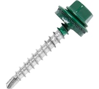 Саморез кровельный 23 Болта 4,8x35 зеленый мох RAL6005 250 шт B03104803565F07ф250