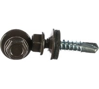 Саморез кровельный 23 Болта 4,8x50/51 серо-коричневый RAL8019 250 шт B031048051BG035ф250