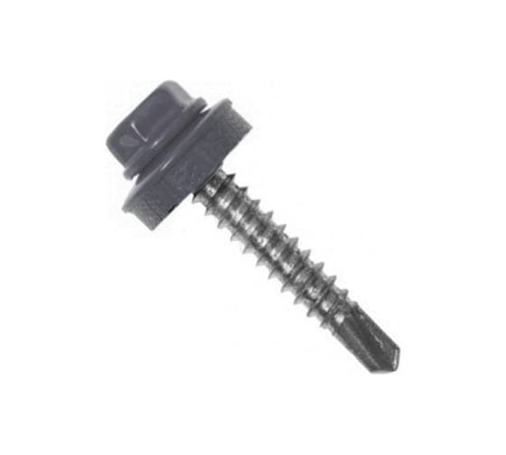 Саморез кровельный 23 Болта 4,8x50/51 графитовый серый RAL7024 250 шт B0310480517JG07ф250 1