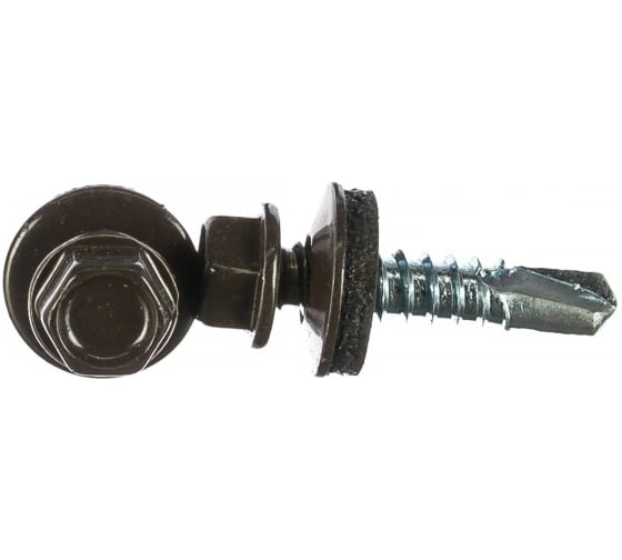 Саморез кровельный 23 Болта 4,8x70 серо-коричневый RAL8019 1000 шт B0310480708GK07ф1000 1