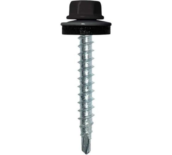 Саморез кровельный 23 Болта 4,8x70 серо-коричневый RAL8019 250 шт B0310480708GK07ф250 1