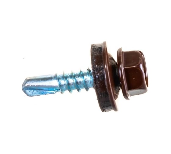Саморез кровельный 23 Болта 5,5x19 серо-коричневый RAL8019, 500 шт. B031055019TA007ф500