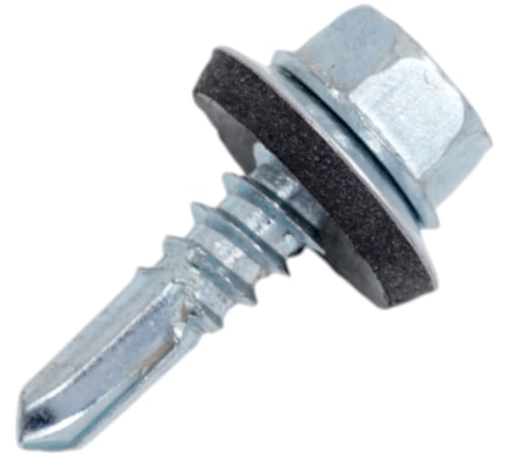 Саморез кровельный 23 Болта 5.5x19 мм, с шайбой (под сверло), цинк, 250 шт. B03005,501932A07ф250 1