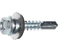 Саморез кровельный 23 Болта 5.5x38 мм, с шайбой (под сверло), цинк, 250 шт. B03005,503832S07ф250