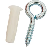 Дюбель ЕВРОПАРТНЕР MULTI 5 + петля-шуруп, L16 х d3,5 х d6 ZN, 15 шт. RB2 0148