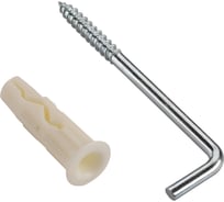 Дюбель ЕВРОПАРТНЕР MULTI 6 + крюк, L-обр., d3,9 х L40, ZN, 15 шт. RB2 0149