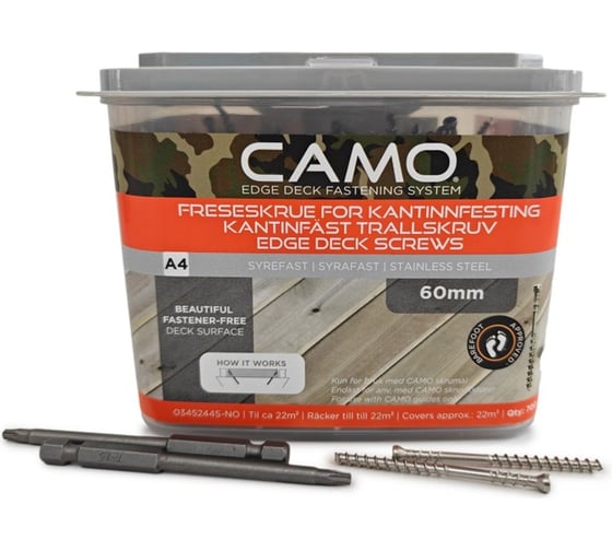 Саморезы по дереву Camo A4 60 mm, 700 шт. 0345244S