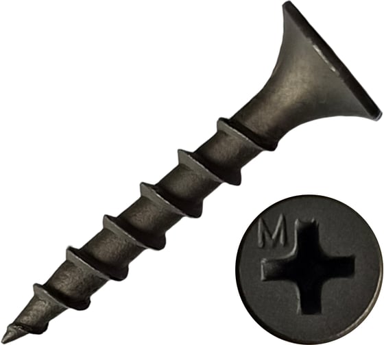Усиленный саморез ГКЛ по дереву Daxmer3,5х25, 1 кг короб, 00000335563 1