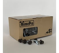 Саморез кровельный HomePro 4,8x35 RAL 8019 (250шт/уп) сверло №1 250/уп HP-CK-48358019250