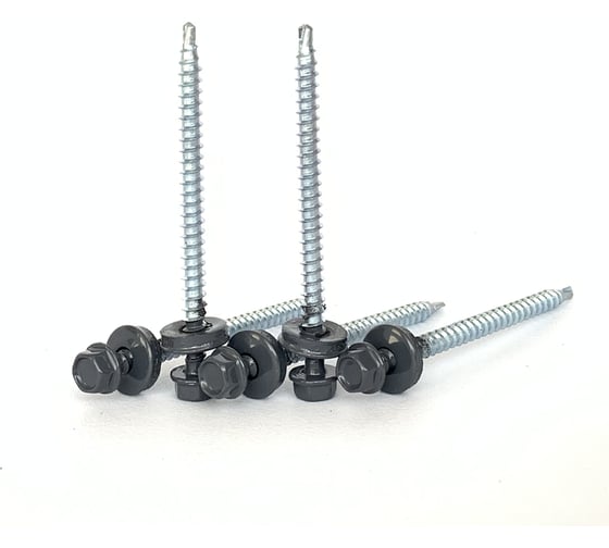 Саморез кровельный HomePro 4,8x70 RAL 7024 (100шт/уп) сверло №1 100 шт/уп HP-CK-48707024100
