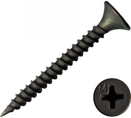 Саморез Daxmer ГКЛ по металлу усиленный 3,5х41 фосфатированный, короб 15 кг 00000431860