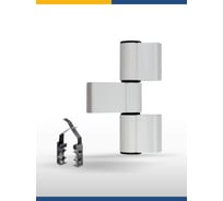 Петля для алюминиевых дверей DORF 3-х секционная, с подшип.БЕЛАЯ. с крепежом для холод алюм (1к.-30 шт), D611_9016_COLD