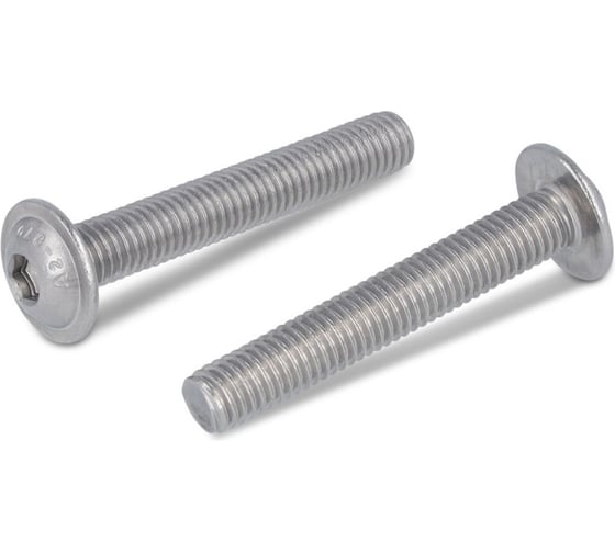 Винт METIZ-A2 ISO 7380-2 M3x35/35 мм, А2 полукр. гол. внутр. шестигр. и пресшайбой, 10 шт. 738022335 10 1