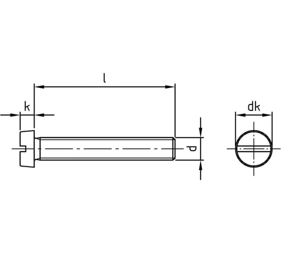 Винт METIZ-A2 DIN 84 M3x12 А2, нерж. цилиндр. гол. прямой шлиц, 40 шт. 842312 40