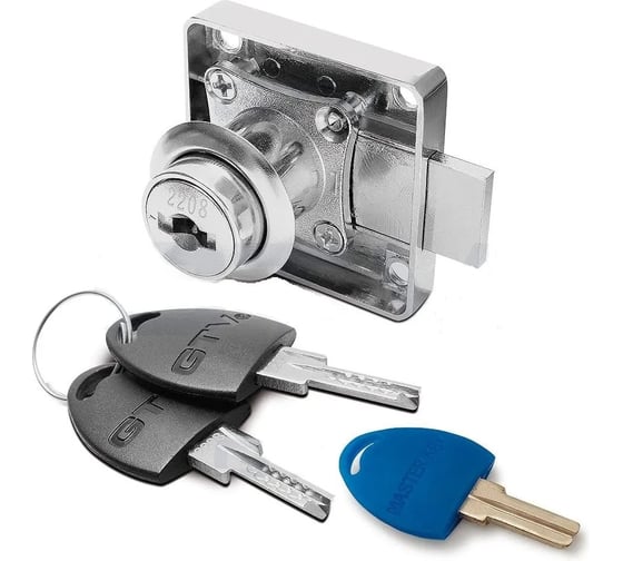 Замок мебельный GTV №138 + компьютерный ключ ZZ-CF-138-K 1