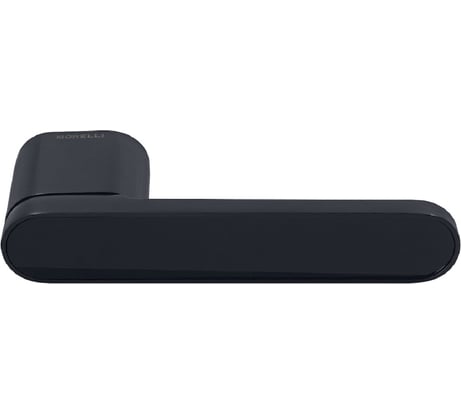 Ручка дверная с фиксатором MORELLI MH-62-S50 BL, MARACANA на скрытой овальной розетке, цвет - черный 9014454