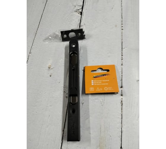 Шпингалет MORELLI OL160 BL, торцевой, скругленный, цвет - черный 9017068