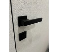 Комплект дверных ручек MORELLI MH-56-S6 BL + завертка MH-WC-S6 BL + магнитный замок M1895 BL, цвет черный 9016072