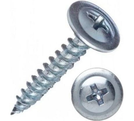 Саморез с прессшайбой ООО "Клинский метизный завод" острый, 4,2x13 белый цинк, коробка 3 кг СПШ0Ц004213-3