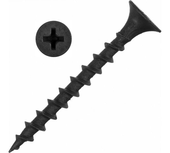 Саморез ООО "Клинский метизный завод" крупный-редкий шаг, 3,5x32, фосфат, коробка 3 кг СКР003532-3