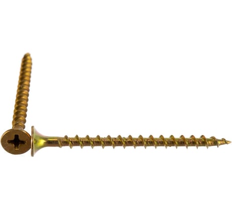 Саморез ООО "Клинский метизный завод" крупный-редкий шаг, 3,5x51, желтый цинк, коробка 3 кг СКР003551Ж-3