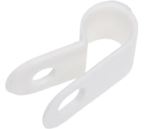 Крепеж серьга для кабеля (скоба) 23 Болта d 6 белая, 50 шт. 15-0545ф50