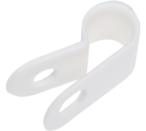 Крепеж серьга для кабеля (скоба) 23 Болта d 6 белая, 50 шт. 15-0545ф50 1