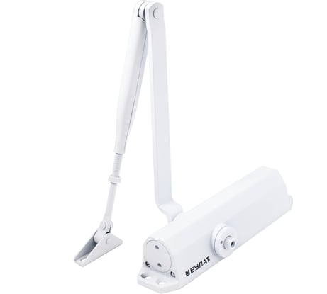 Дверной доводчик БУЛАТ ДД 302/3 B-W, 25-85 кг, белый 13690